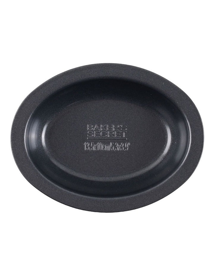 Ultimate Non-Stick Individual Oval Pie Dish 13.5x10cm in Black
