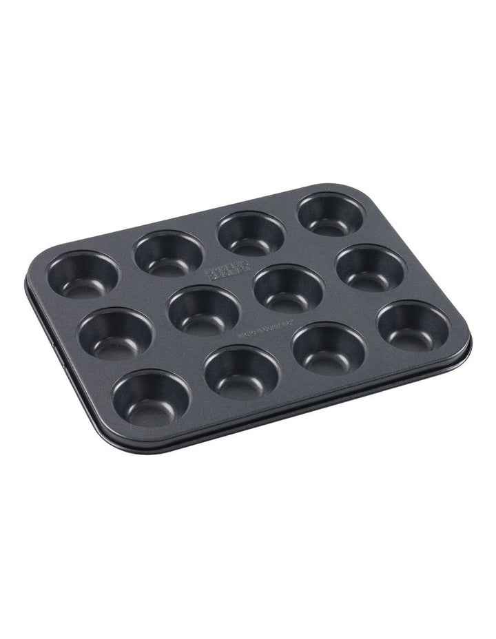 Ultimate Non-Stick 12 Cup Mini Muffin Pan 25.6x19.7cm in Black