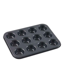 Ultimate Non-Stick 12 Cup Mini Muffin Pan 25.6x19.7cm in Black