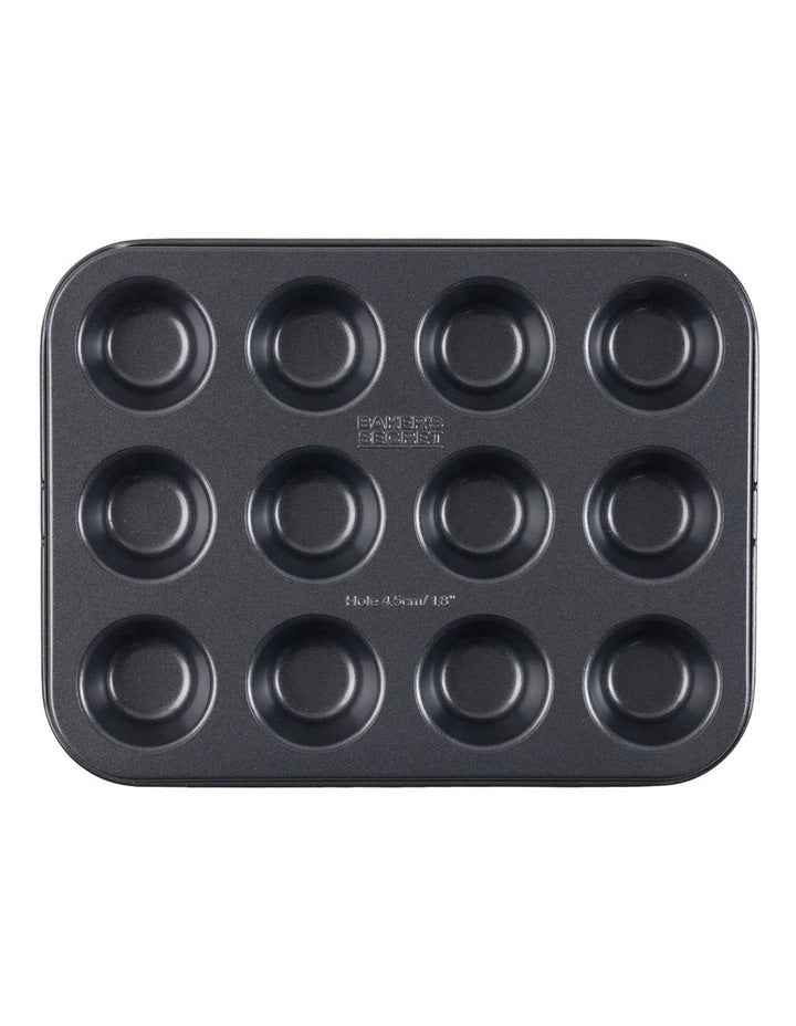 Ultimate Non-Stick 12 Cup Mini Muffin Pan 25.6x19.7cm in Black