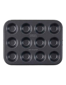 Ultimate Non-Stick 12 Cup Mini Muffin Pan 25.6x19.7cm in Black