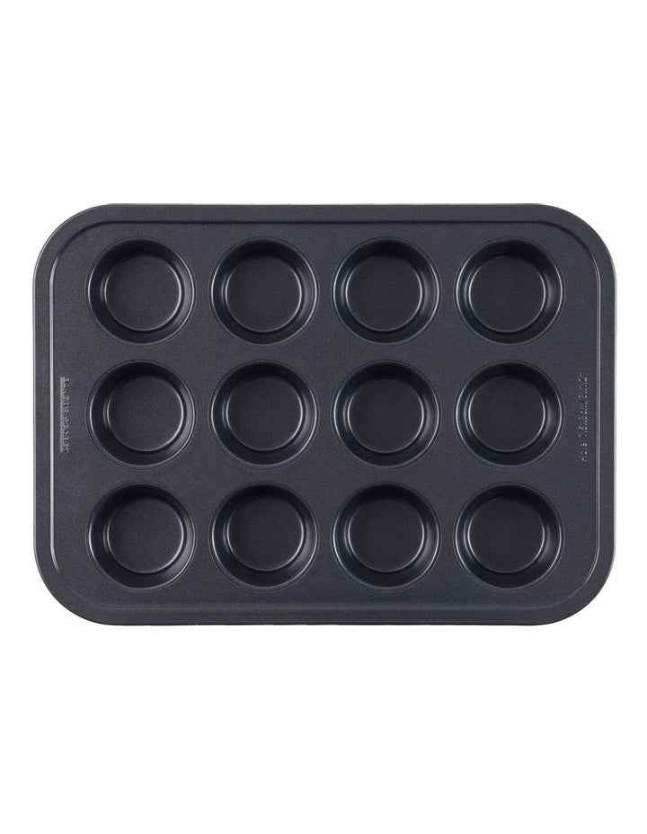 Ultimate Non-Stick 12 Cup Muffin Or Cupcake Pan 40x29cm in Black