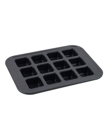 Ultimate Non-Stick 12 Cup Square Brownie Pan 40x29cm in Black