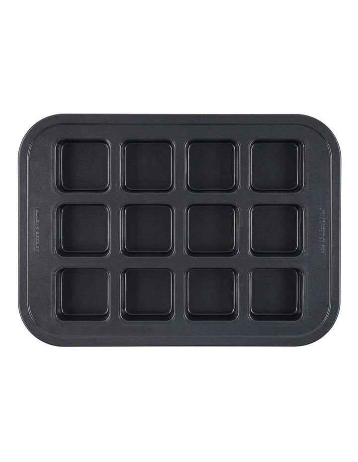 Ultimate Non-Stick 12 Cup Square Brownie Pan 40x29cm in Black