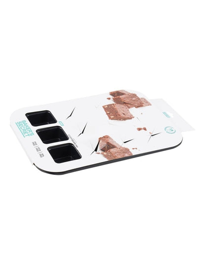 Ultimate Non-Stick 12 Cup Square Brownie Pan 40x29cm in Black