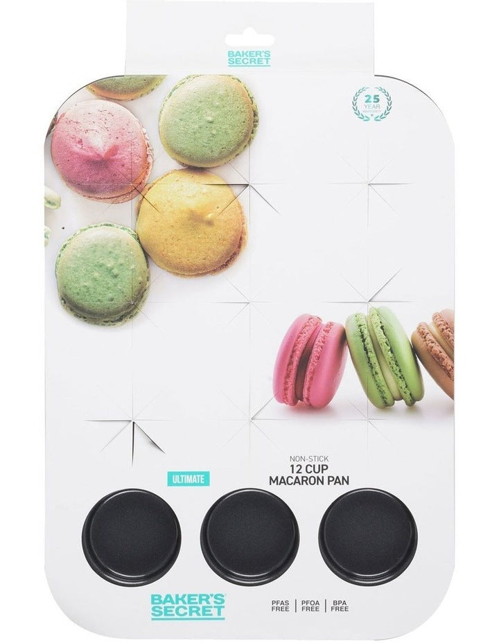 Ultimate Non-Stick 12 Cup Macaron Pan 40x29cm in Black