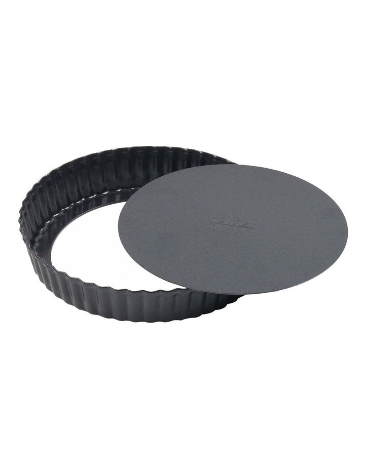 Ultimate Non-Stick Loose Base Round Tart/Quiche Pan 20cm in Black