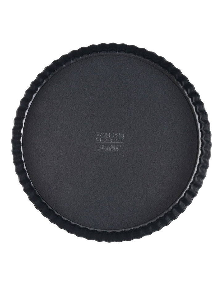 Ultimate Non-Stick Loose Base Round Tart Quiche Pan 24cm in Black