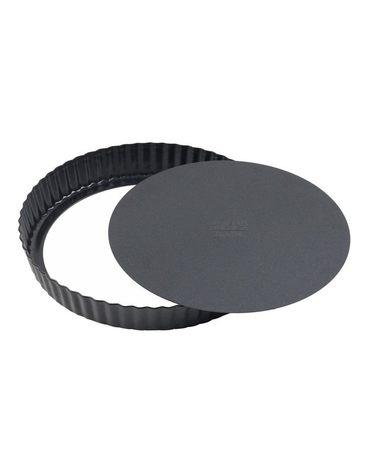 Ultimate Non-Stick Loose Base Round Tart Quiche Pan 24cm in Black