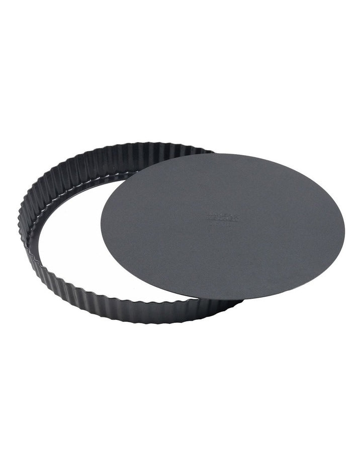 Ultimate Non-Stick Loose Base Round Tart Quiche Pan 28cm in Black
