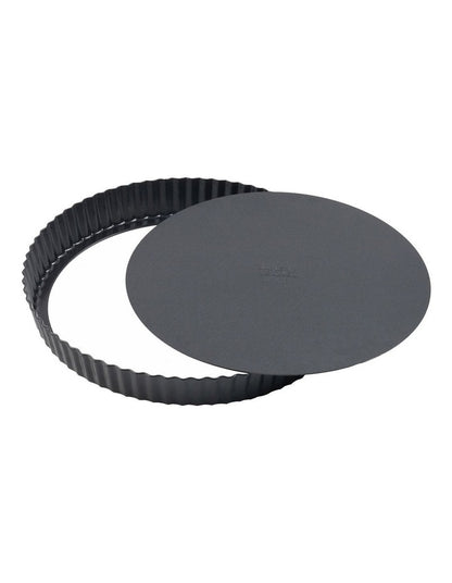 Ultimate Non-Stick Loose Base Round Tart Quiche Pan 28cm in Black