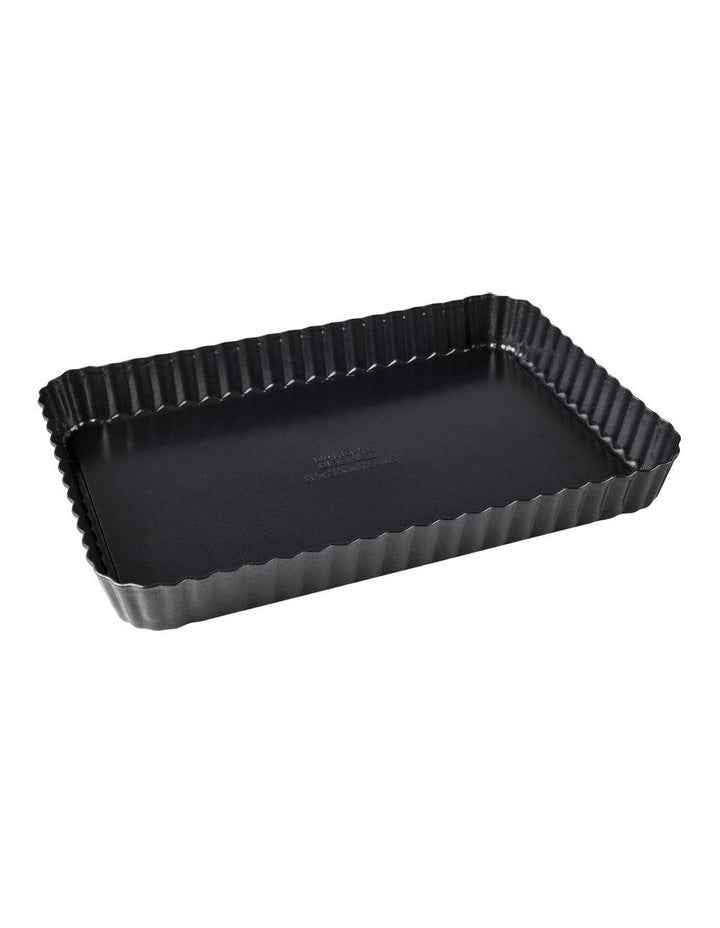 Ultimate Non-Stick Loose Base Rectangular Tart/Quiche Pan 31.5x21.5 in Black