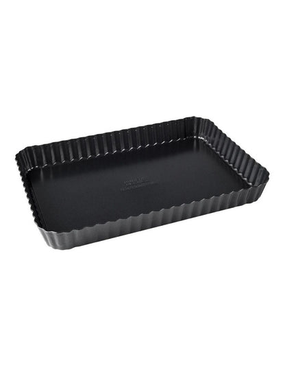 Ultimate Non-Stick Loose Base Rectangular Tart/Quiche Pan 31.5x21.5 in Black