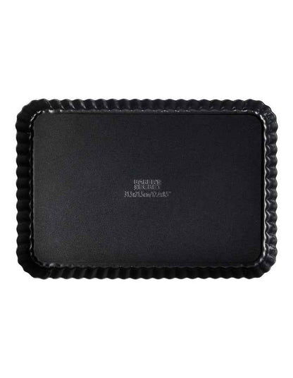 Ultimate Non-Stick Loose Base Rectangular Tart/Quiche Pan 31.5x21.5 in Black