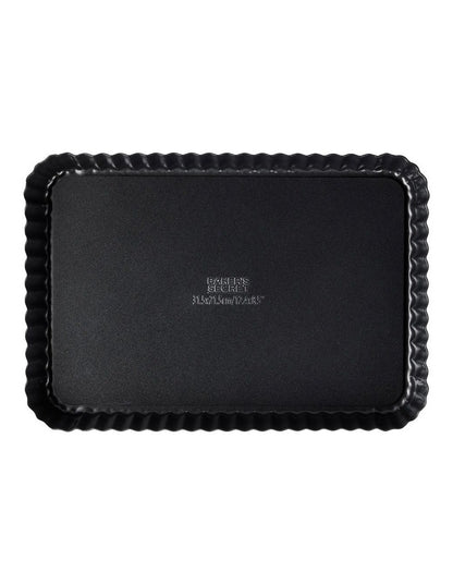 Ultimate Non-Stick Loose Base Rectangular Tart/Quiche Pan 31.5x21.5 in Black