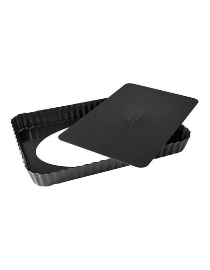 Ultimate Non-Stick Loose Base Rectangular Tart/Quiche Pan 31.5x21.5 in Black