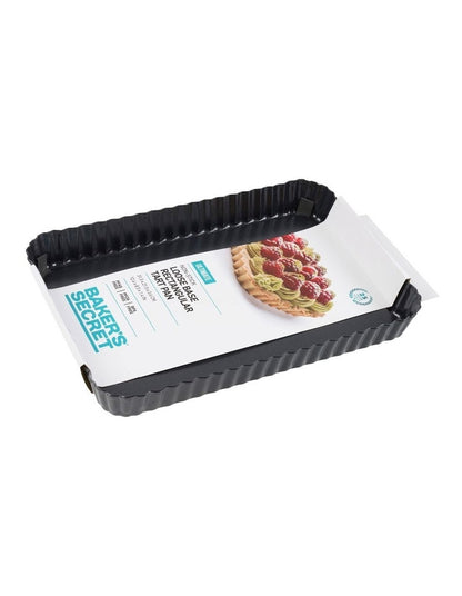 Ultimate Non-Stick Loose Base Rectangular Tart/Quiche Pan 31.5x21.5 in Black