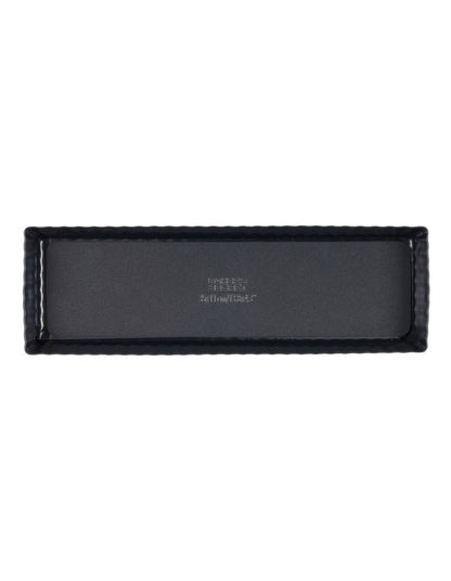 Ultimate Non-Stick Loose Base Rectangular Tart Quiche Pan 35x11cm in Black