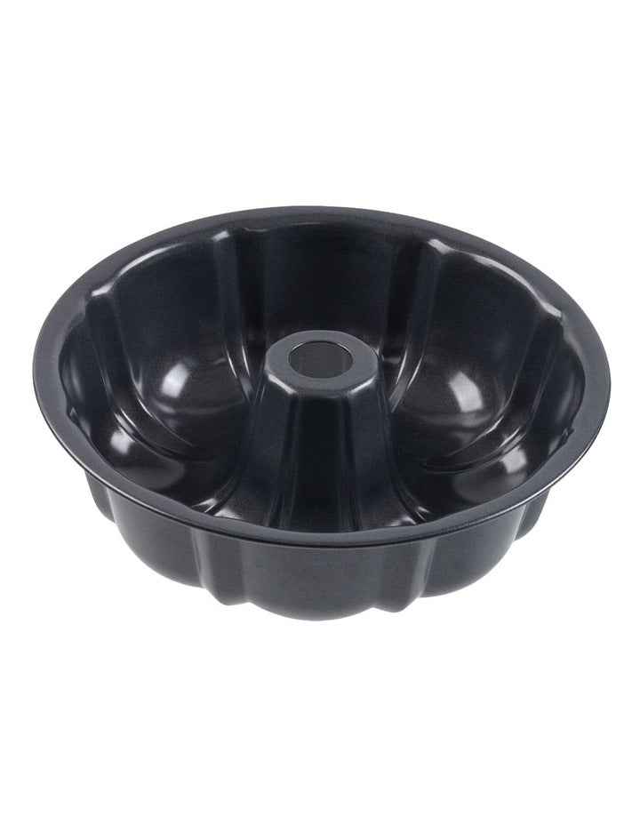 Ultimate Non-Stick Fluted Ring Cake Pan 23cm in Black