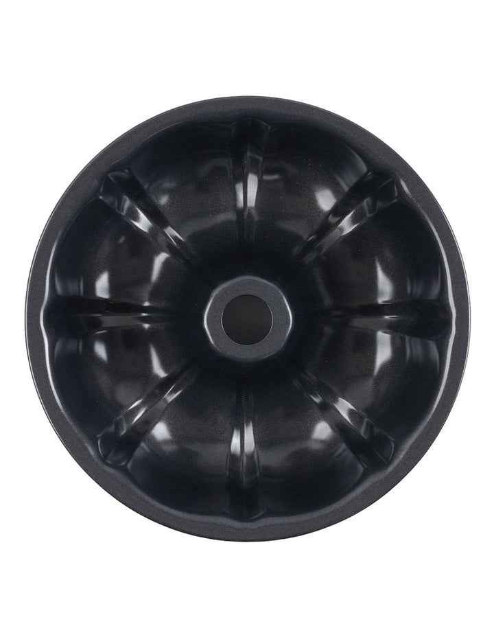 Ultimate Non-Stick Fluted Ring Cake Pan 23cm in Black