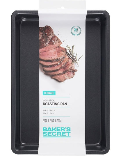 Ultimate Non-Stick Large Roasting Pan 38x25cm in Black