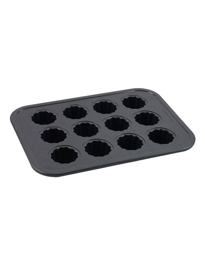 Ultimate Non-Stick 12 Cup Canele Pan 40x29cm in Black