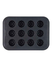 Ultimate Non-Stick 12 Cup Canele Pan 40x29cm in Black