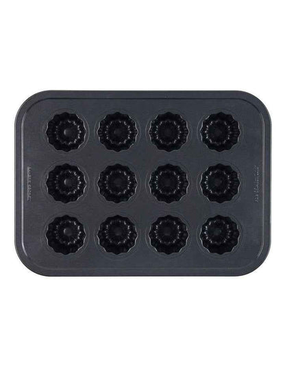 Ultimate Non-Stick 12 Cup Canele Pan 40x29cm in Black