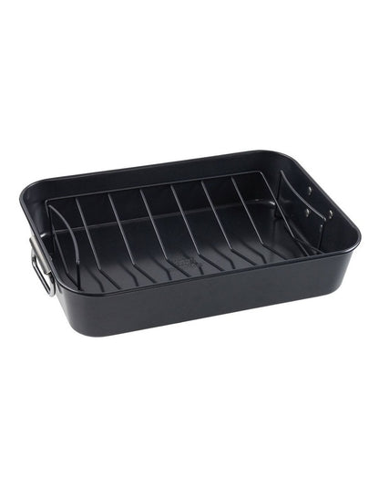 Ultimate Non-Stick Roaster With Rack 38x26cm in Black