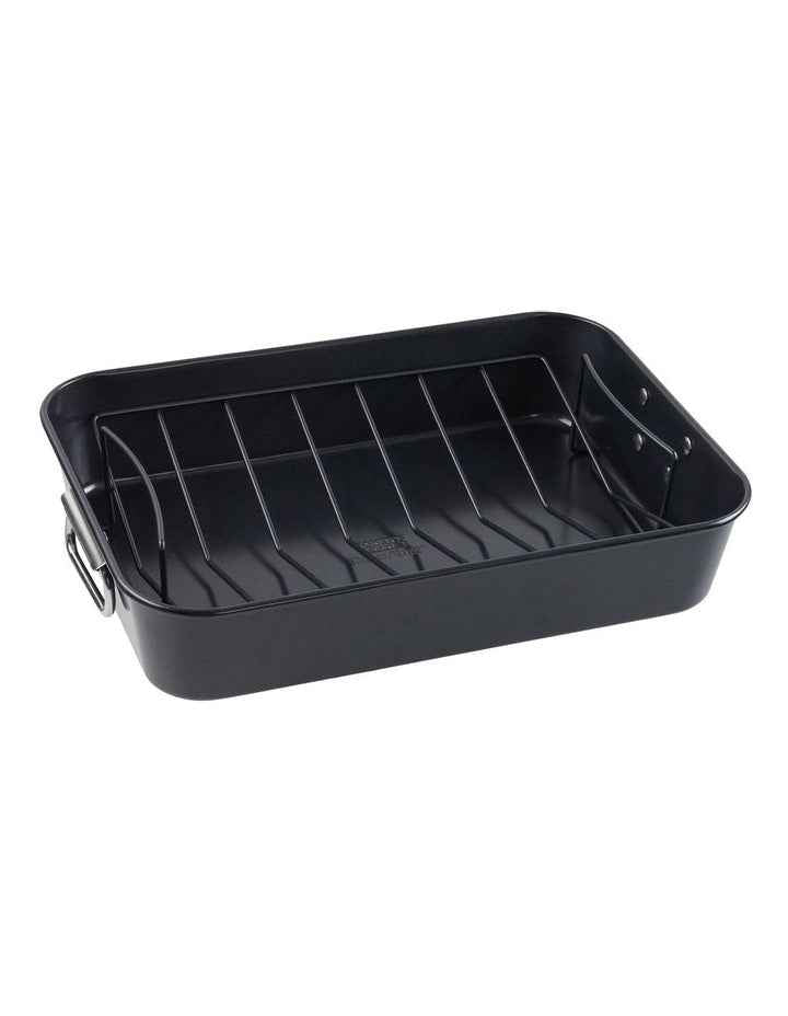 Ultimate Non-Stick Roaster With Rack 38x26cm in Black