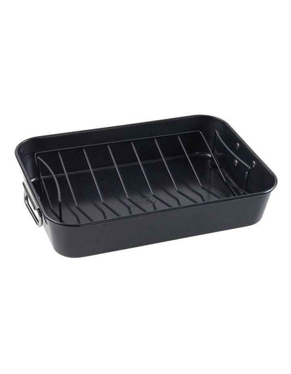 Ultimate Non-Stick Roaster With Rack 38x26cm in Black