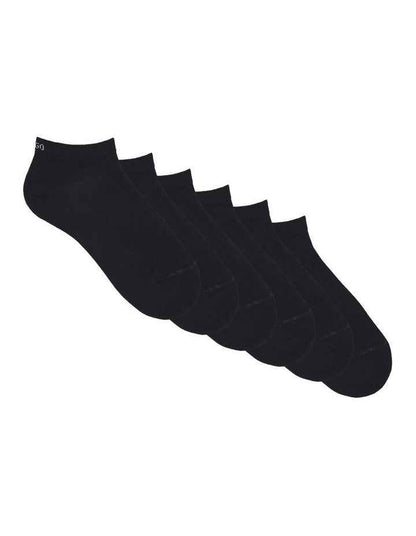 Logo Sports Low Cut Socks 6 Pack in Black