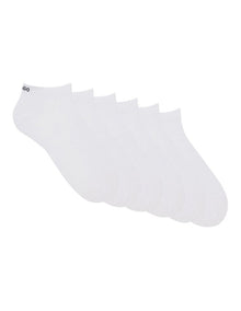 Logo Sports Low Cut Socks 6 Pack in White