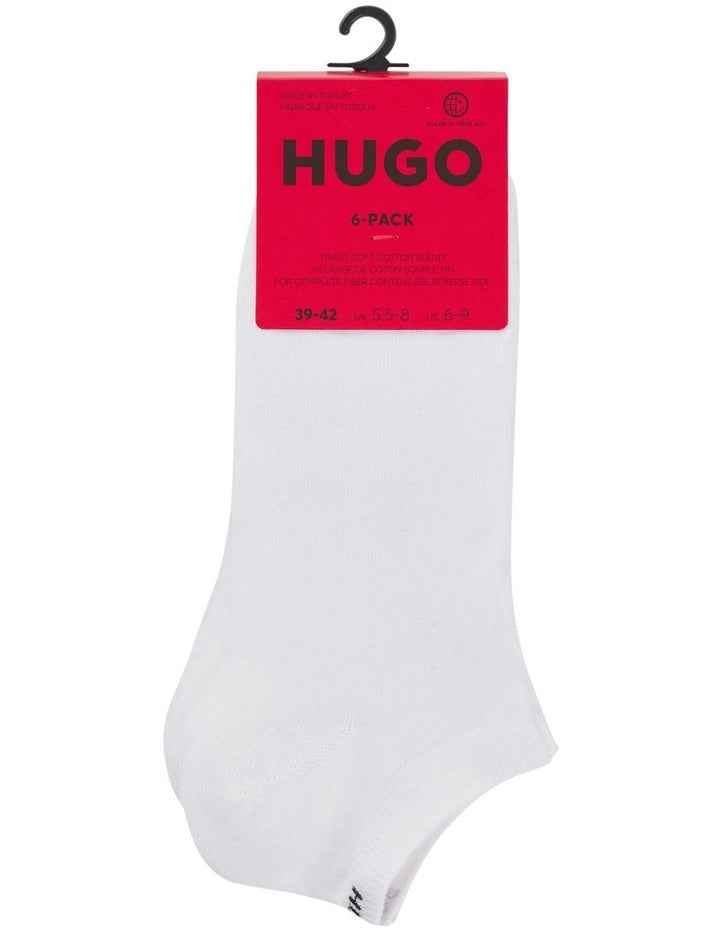 Logo Sports Low Cut Socks 6 Pack in White