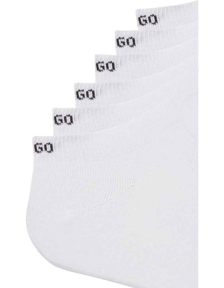 Logo Sports Low Cut Socks 6 Pack in White