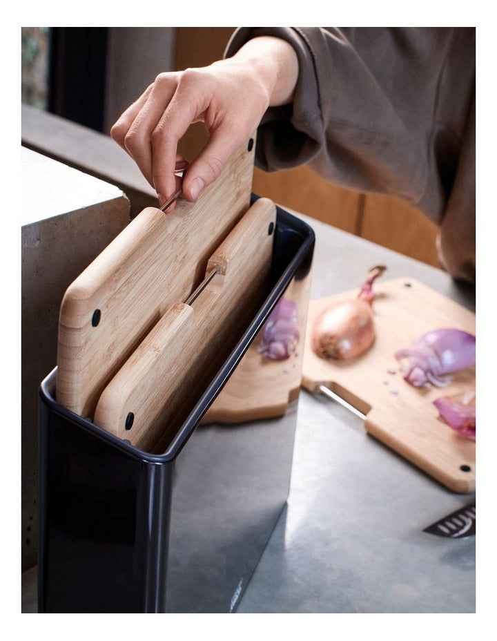Folio Steel Bamboo Board Set 3 Pieces in Black