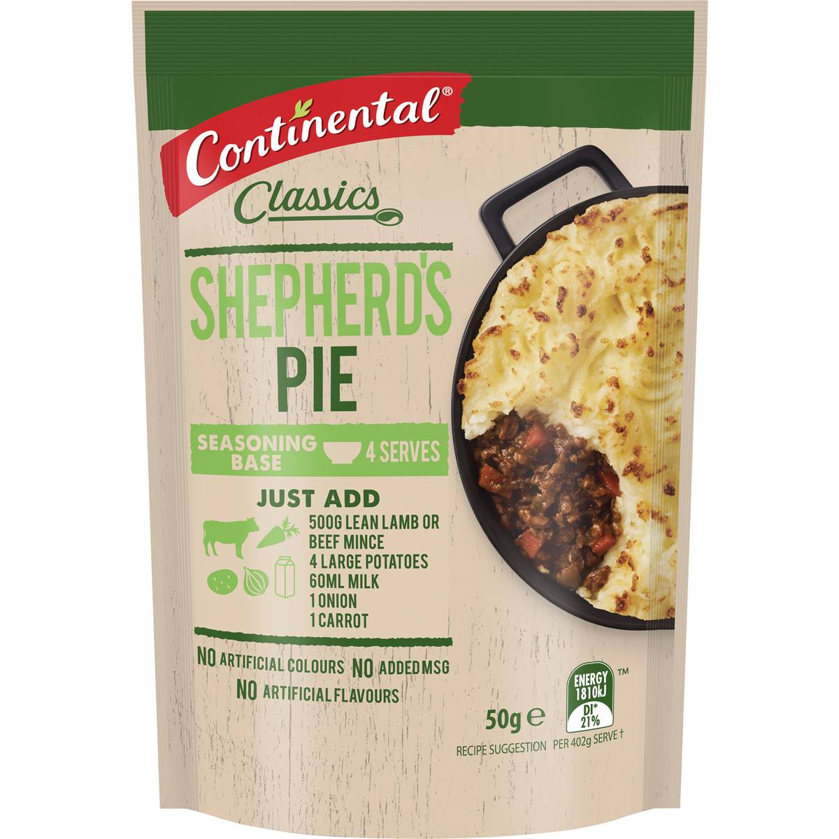 Continental Recipe Base Shepherds Pie Shepherds Pie 50g