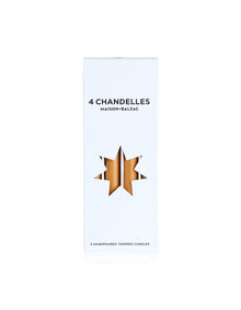 Chandelles 25cm Set of 4 Tapered Candles Caramel