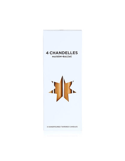 Chandelles 25cm Set of 4 Tapered Candles Caramel