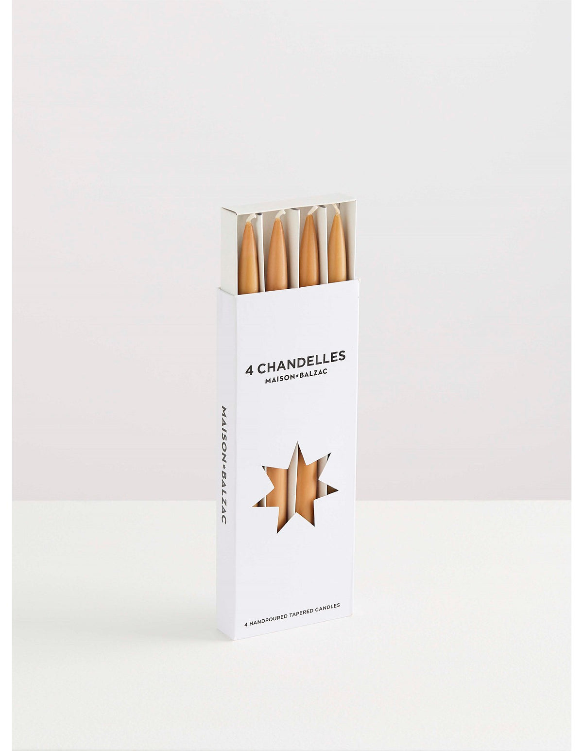 Chandelles 25cm Set of 4 Tapered Candles Caramel
