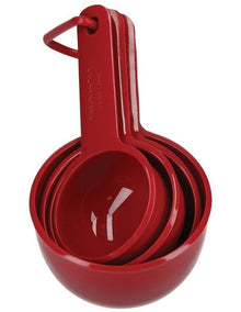 Measuring Cups Set Of Four in Empire Red