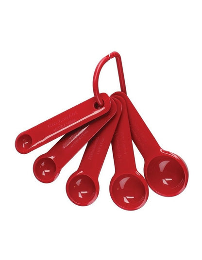 Measuring Spoons Set Of Five in Empire Red