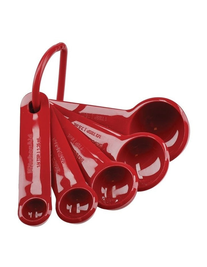 Measuring Spoons Set Of Five in Empire Red