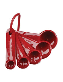 Measuring Spoons Set Of Five in Empire Red