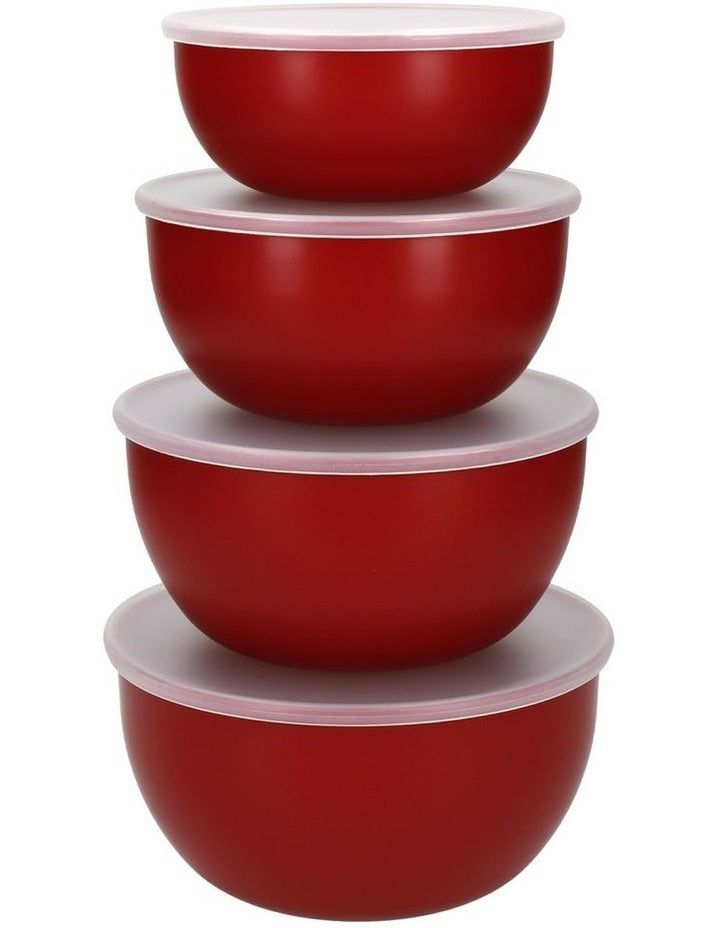 Meal Prep Bowl Set 4 Pieces in Empire Red Carded