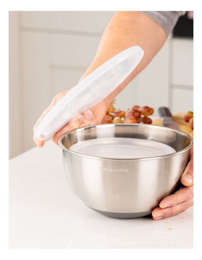 Mixing Bowls With Lids Set 2 in Silver
