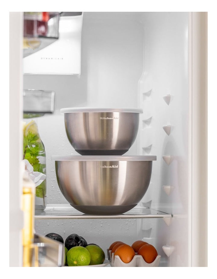 Mixing Bowls With Lids Set 2 in Silver