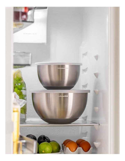 Mixing Bowls With Lids Set 2 in Silver
