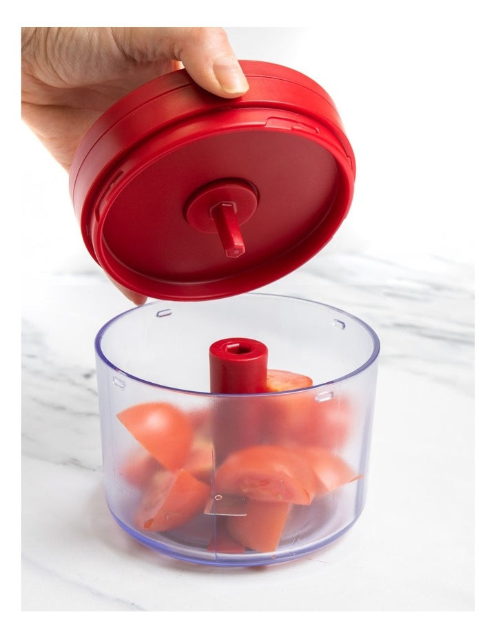 Hand Pull Food Chopper 700ml in Empire Red