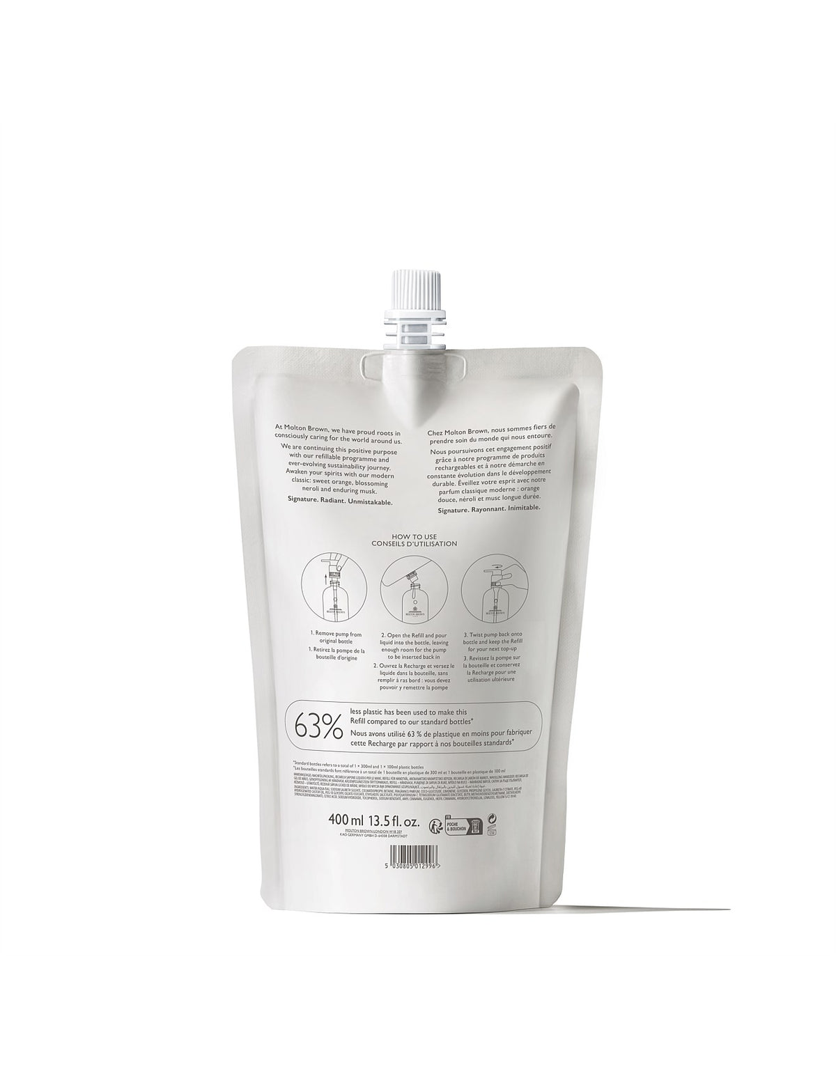 Orange & Bergamot Fine Liquid Hand Wash Refill 400ml